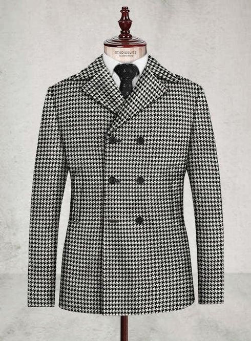 Houndstooth Trench Coat For Sale - AlbertoNardoniStore