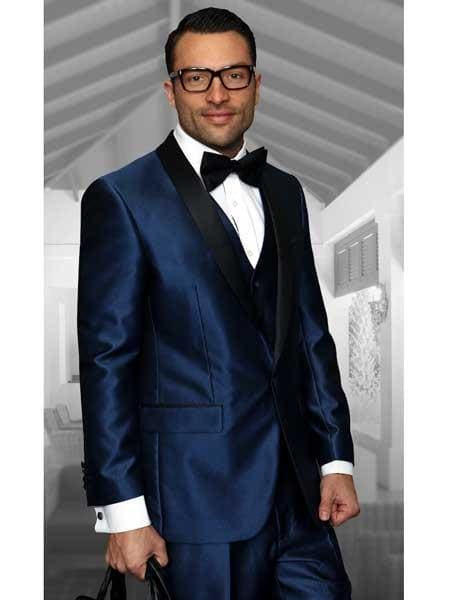 Indigo Groomsmen Suits - AlbertoNardoniStore