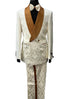 Ivory and Gold Tuxedo - Wedding Suit - AlbertoNardoniStore