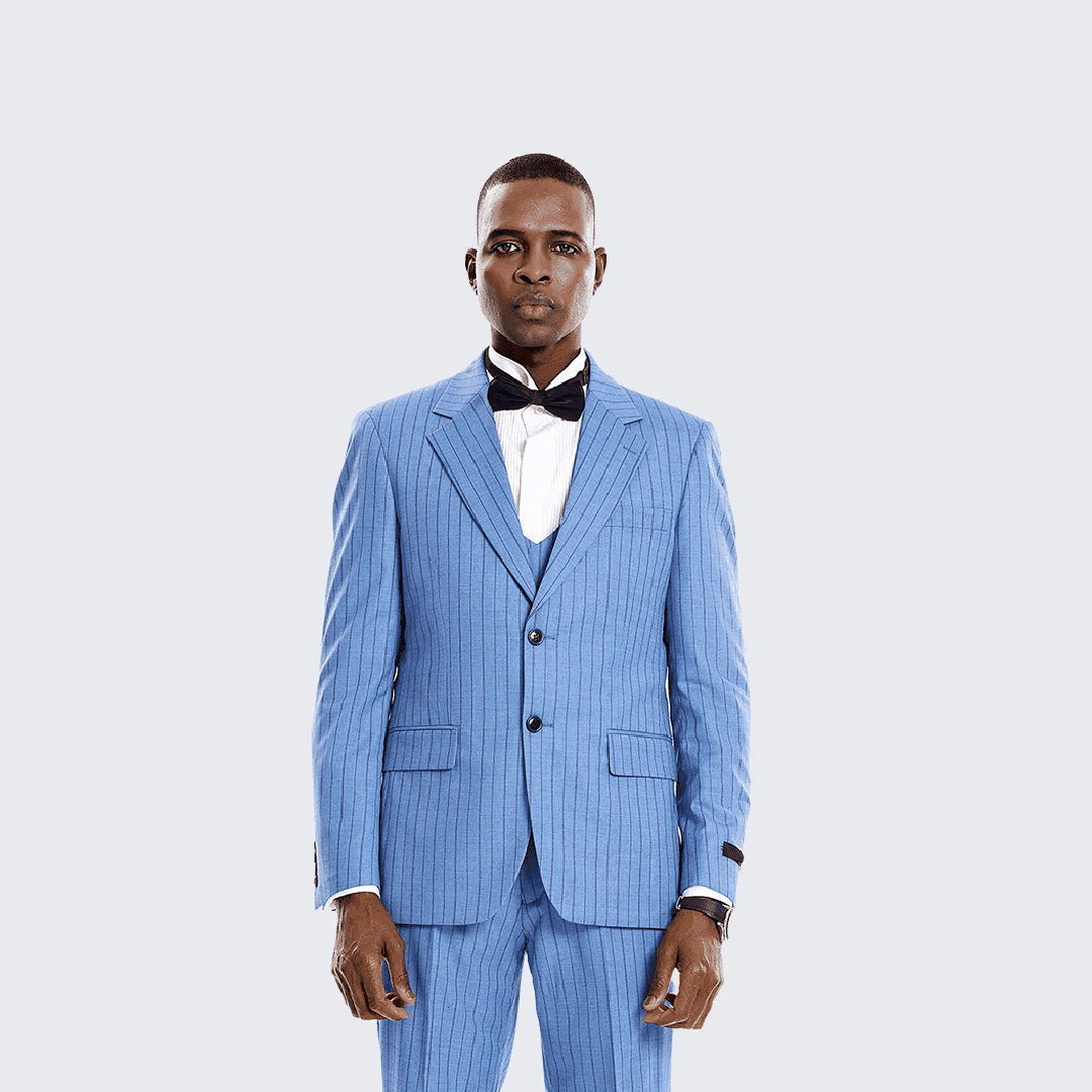 Light Blue Pinstripe Suit | Alberto Nardoni Light Blue Pinstripe Suit | Alberto Nardoni