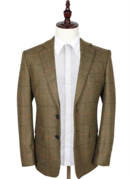 Light Brown Tweed Suit - Taupe Color Tweed Suit - AlbertoNardoniStore