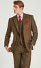 Light Brown Tweed Suit - Taupe Color Tweed Suit - AlbertoNardoniStore