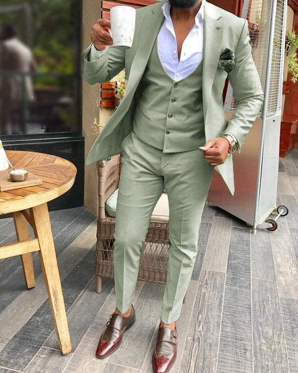 Sage Green Tuxedos - Sage Green Wedding Suit - AlbertoNardoniStore