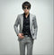 Light grey/Black Suit(Package Deal Include The Shirt) - AlbertoNardoniStore