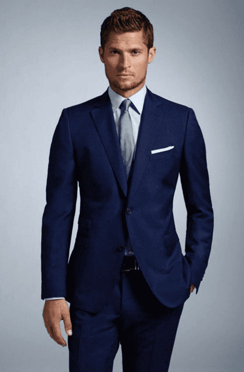 Light Navy Suit - Mens Light Navy Suit - AlbertoNardoniStore