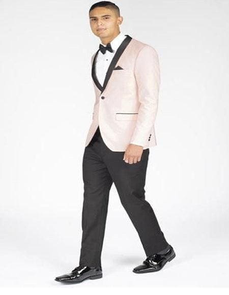 Light Pink Suit - Mens Light Pink Suit - AlbertoNardoniStore