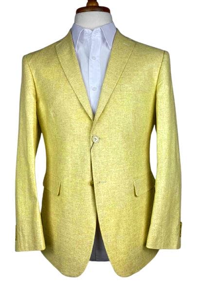 Linen Blazers - Yellow - AlbertoNardoniStore