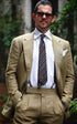 Linen Groom Suit - Tan Linen Suit - AlbertoNardoniStore