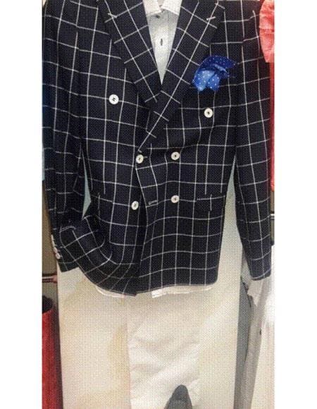 Men Black Plaid Blazer - AlbertoNardoniStore