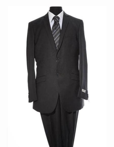 Men's 2 ButtonStripe Pattern Black Suit – Alberto Nardoni