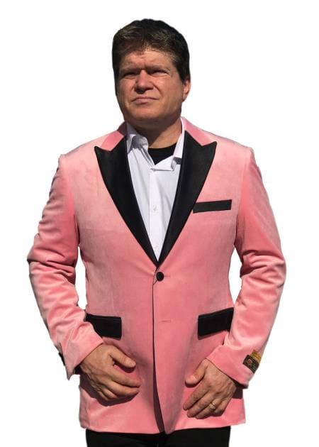 Men's Big And Tall Blazers Pink - Velvet/Sport Coat - AlbertoNardoniStore