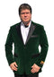 Men's Big And Tall Blazers Velvet - Green / Sport Coat - AlbertoNardoniStore