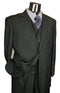 Men's Black SUIT WITH Stripe ~ Pinstripe Shadow Tone On Tone Pattern Wool Suit - AlbertoNardoniStore