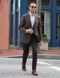 Men's Brown Plaid Blazer - AlbertoNardoniStore