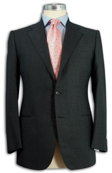 Men's Charcoal Gray Wool Business Suit - AlbertoNardoniStore