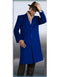 Men's Dark Royal Blue Authentic Alberto Nardoni Brand Full Length Coat - AlbertoNardoniStore