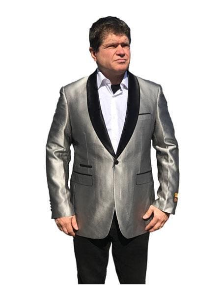 Men's Gray Fashion Big And Tall Sport Coats - AlbertoNardoniStore