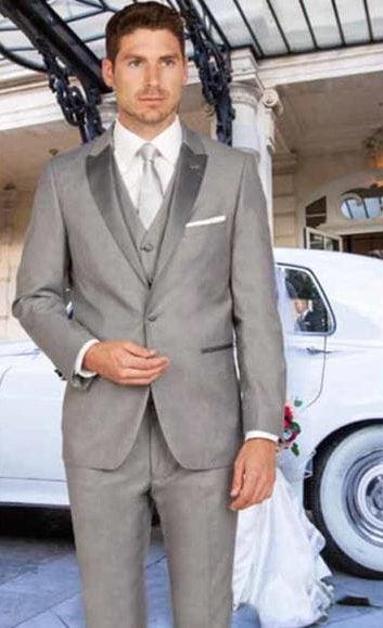 Men's Light Gray Slim Fit Tuxedo - AlbertoNardoniStore