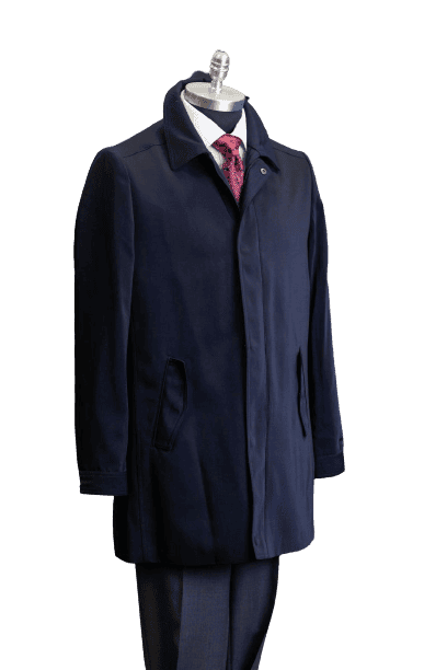 Men's Navy Raincoat 3/4 Length - AlbertoNardoniStore