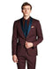 Men's Shawl Lapel Burgundy/Navy ~ Wine ~ Maroon Suit Tuxedo Burgundy Suit - AlbertoNardoniStore