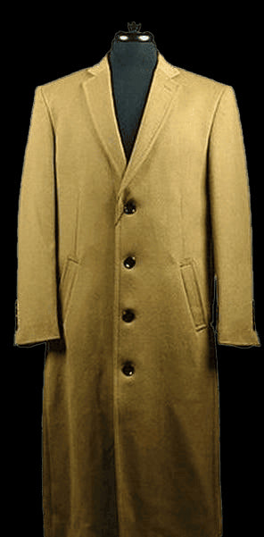 Men's Wool Blend Camel 4 Button Bravo Top Overcoat - AlbertoNardoniStore