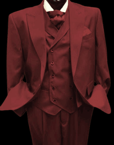 Mens 1930s Suits - Burgundy Suit - AlbertoNardoniStore