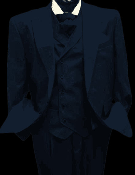 Mens 1930s Suits - Navy Suit - AlbertoNardoniStore