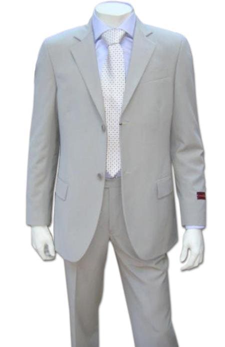 Mens Beige Linen Suit - AlbertoNardoniStore