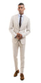 Mens Beige Linen Suit - AlbertoNardoniStore