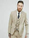 Mens Beige Tweed Suit - AlbertoNardoniStore