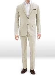 Mens Beige Tweed Suit - AlbertoNardoniStore