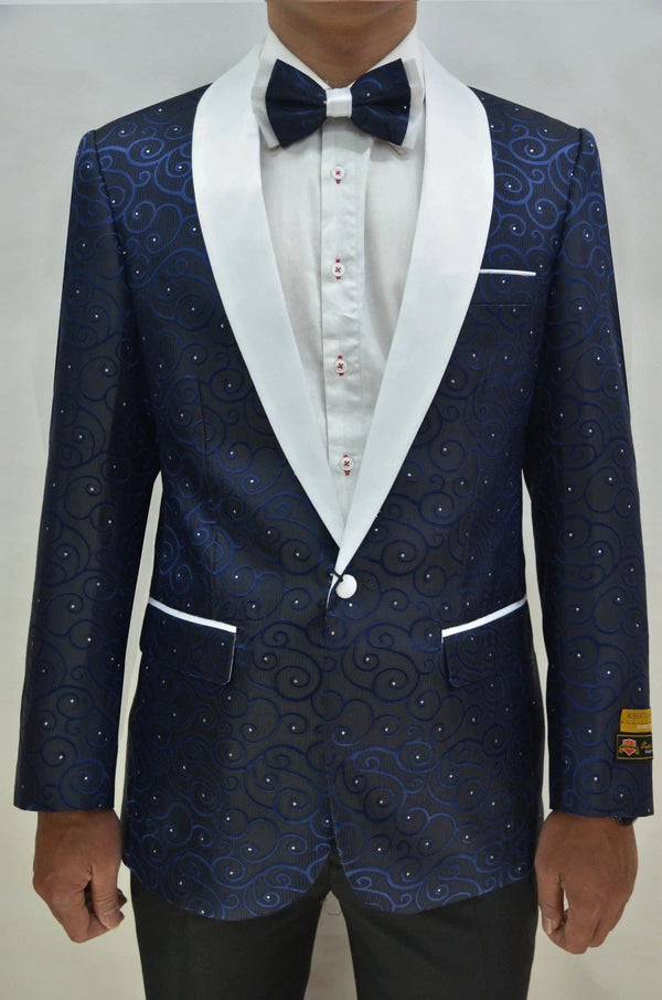 Mens Big and Tall Navy Blue Blazer - AlbertoNardoniStore