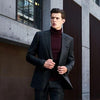 Mens Big and Tall Navy Blue Blazer - AlbertoNardoniStore