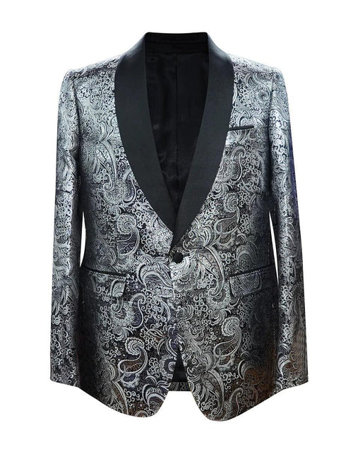 Mens Black & Silver Dinner Jacket - Mens Evening jackets - Tuxedo Dinner Jacket - AlbertoNardoniStore