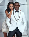 Mens Black & White Dinner Jacket - Mens Evening jackets - Tuxedo Dinner Jacket - AlbertoNardoniStore