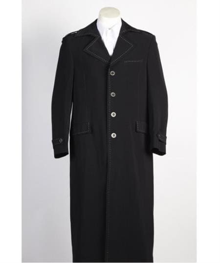 Mens Black Maxi Coats - AlbertoNardoniStore