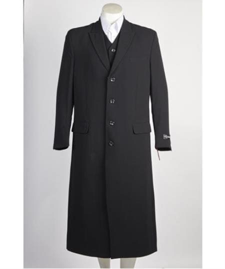 Mens Black Maxi Coats - AlbertoNardoniStore