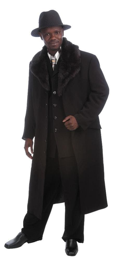 Mens Black Maxi Coats - AlbertoNardoniStore