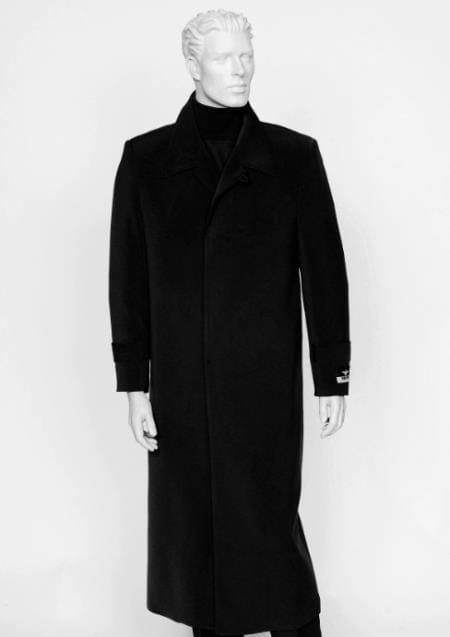 Mens Black Maxi Coats - AlbertoNardoniStore