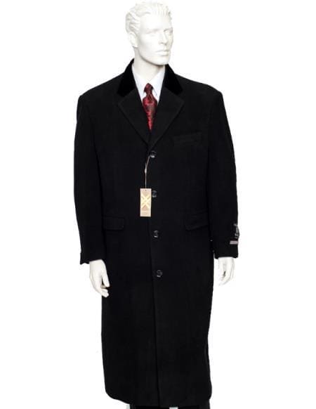 Mens Black Maxi Coats - AlbertoNardoniStore