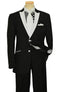 Mens Black Peak Lapel Suit - AlbertoNardoniStore