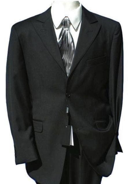 Mens Black Peak Lapel Suit - AlbertoNardoniStore