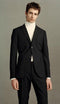 Mens Black Turtleneck Suit - Including Sweater - AlbertoNardoniStore