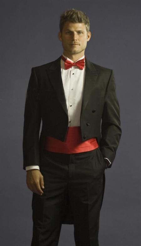 Mens Black Tuxedo With Tails - AlbertoNardoniStore