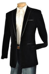 Mens Black Velvet Blazer - AlbertoNardoniStore