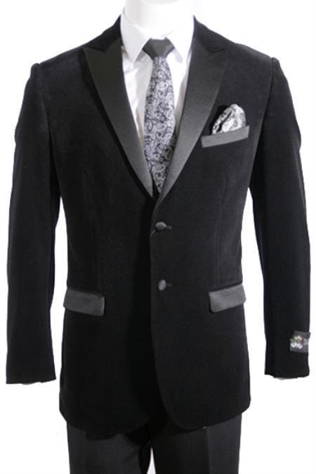 Mens Black Velvet Blazer - AlbertoNardoniStore