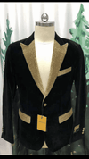 Mens Black Velvet Blazer - AlbertoNardoniStore