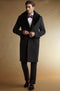 Mens Black Wool Peacoat - AlbertoNardoniStore