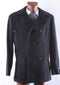 Mens Black Wool Peacoat - AlbertoNardoniStore