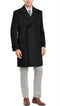 Mens Black Wool Peacoat - AlbertoNardoniStore